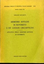 Memorie antiche rovereto usato  Trento