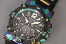 INVICTA Aviator Masculino 52mm Aço Inoxidável Iridescente Preto+Verde+Gunmetal Mostrador J, usado comprar usado  Enviando para Brazil