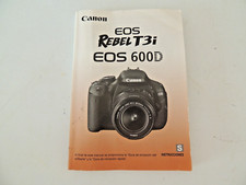 Câmera Digital Canon Rebel T3i EOS 600D Manual de Instruções Guia do Usuário Inglês comprar usado  Enviando para Brazil