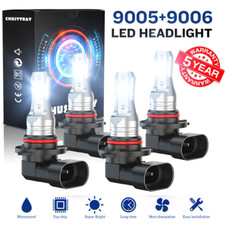 KIT combo de lâmpadas 9006 9005 LED farol 10000K feixe alto baixo branco super brilhante comprar usado  Enviando para Brazil