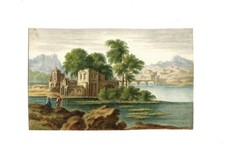 Aquarelle circa 1835 d'occasion  Anet