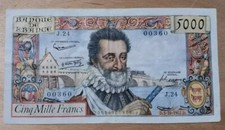 Billet 5000 henri d'occasion  Le Havre-