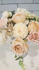 Lote misto de 100 flores artificiais buquê de casamento rosa champanhe peça central seda comprar usado  Enviando para Brazil