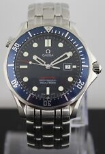 CONJUNTO COMPLETO DE RELÓGIO MASCULINO OMEGA SEAMASTER PROFESSIONAL 2221.80 QUARTZO MERGULHADOR AZUL GRANDE comprar usado  Enviando para Brazil