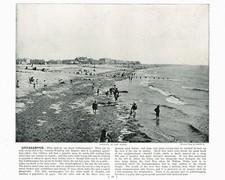 Quadro antigo Littlehampton Beach Paddle Low Water Sussex impressão 1895 RTC#64 comprar usado  Enviando para Brazil