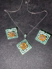 Green swarovski inspired for sale  LONDON