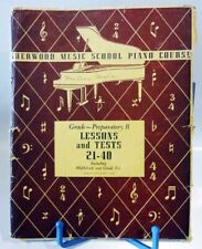 Sherwood Music School Curso de Piano 1946 Lecciones Pruebas 21-40 Grado Preparatorio B segunda mano  Embacar hacia Argentina