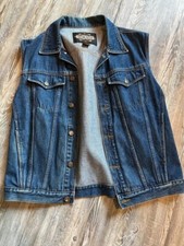 Usado, Colete jeans vintage masculino M Western jeans escuro lavagem média anos 90 guia equipamento motociclista comprar usado  Enviando para Brazil