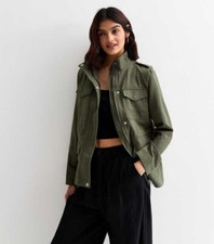 Novo EX Novo Look Jaqueta de Lona Cáqui Estilo Militar 4 Bolsos Tamanho 8-20 RRP £39.99 comprar usado  Enviando para Brazil