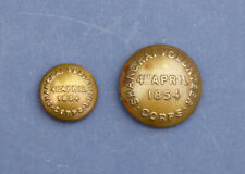 Two brass buttons for sale  UCKFIELD