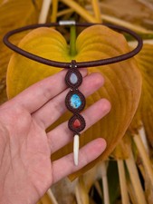 Braunes makramee collier gebraucht kaufen  Kerpen