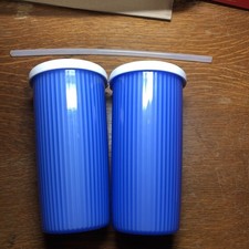 Conjunto (2) Tupperware Copos Isolados Copos Copos 3329-A Azul com Tampas 24 oz Muito Excelente Estado Usado, usado comprar usado Conjunto (2) Tupperware Copos Isolados Copos Copos 3329-A Azul com Tampas 24 oz Muito Excelente Estado Usado, usado comprar usado  Enviando para Brazil