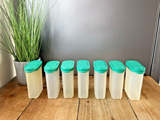 7 VINTAGE TUPPERWARE MODULAR MATE 1846 RECIPIENTES DE ARMAZENAMENTO VASOS SHAKER SEMENTES DE ERVAS comprar usado  Enviando para Brazil