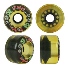 Rodas Longboard 70mm 82A conjunto traseiro transparente gráfico "Spindog" comprar usado  Enviando para Brazil