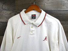 Camisa polo masculina Nike Alabama maré carmesim GG branca equipe Dri Fit malha NCAA grade, usado comprar usado  Enviando para Brazil