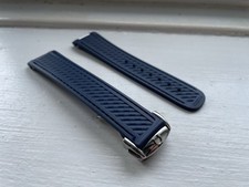 Usado, 20mm Omega Seamaster Aqua Terra Blue Rubber Watch Strap With Deployment Clasp comprar usado  Enviando para Brazil