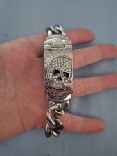 RELÓGIO MARC ECKO N.Y.C. #00-829-1972 ESQUELETO DE RINOCERONTE NOVO COM ESTOJO CORRENTE DE PRATA comprar usado  Enviando para Brazil