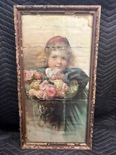 Antique picture girl for sale  Elmer