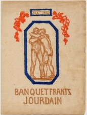 1910 Banquet Frantz Jourdain 23 XII 1910. Banquet du Vendredi 23 Décembre 191.. comprar usado  Enviando para Brazil