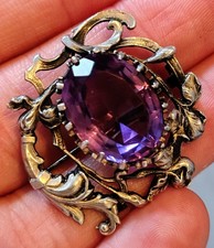 Amethyst brosche silber gebraucht kaufen  Berlin