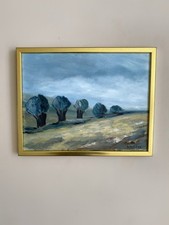 Pintura al óleo de paisaje de árboles de bosque sueco enmarcados de colección  segunda mano  Embacar hacia Mexico