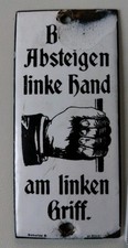 Emailschild beim absteigen gebraucht kaufen  Dresden