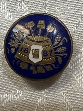 Usado, My25- Pin roscado mistério 1887 esmalte azul cabeça branca e colarinho Hoag parafuso prisioneiro de botão comprar usado  Enviando para Brazil