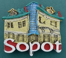 Pamiątkowa lodówka magnes Sopot Krzywy Domek Poland na sprzedaż  Wysyłka do Poland