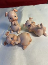 Conjunto de estatuetas vintage Lefton Taiwan porcelana 3 porquinhos 3” excelente comprar usado  Enviando para Brazil