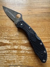 Spyderco delica black for sale  Denver