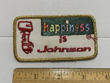 Emblema bordado Happiness is Johnson motores de popa barcos de pesca comprar usado  Enviando para Brazil