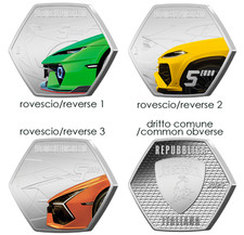 Coffret 3 x 5€ Euros Argent 925/1000 Italie 2025 LAMBORGHINI, usado comprar usado  Enviando para Brazil