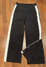 Calça ATHLETA Luxe Gramercy Track perna lateral encaixe preto opala cinza tamanho 2 comprar usado  Enviando para Brazil