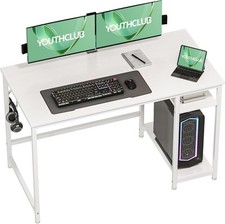 White computer desk for sale  SALFORD