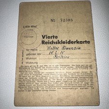 Vierte reichskleiderkarte kiel gebraucht kaufen  Hagen