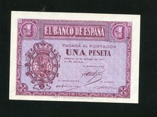 tu_bazar  BILLETE 1 PESETA BURGOS 1937 SERIE  F 2166392  SC comprar usado  Enviando para Brazil