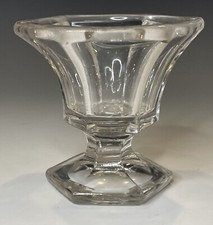 Antiga mesa de vidro prensado vitoriana com pés mestre aberto sal hexagonal EAPG comprar usado  Enviando para Brazil
