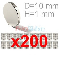 DISCHI 200 NEODIMIO MM 10X1 MAGNETI DISCHETTI SUPER POTENTI BIGIOTTERIA zq comprar usado  Enviando para Brazil