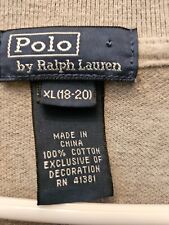 Polo Ralph Lauren Niños XL 18-20 Manga Larga Algodón Polo Gris Azul Poni XL segunda mano  Embacar hacia Mexico
