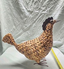 Usado, Galo de galinha tecido decoração fazenda galinha arte metal e fibra natural comprar usado  Enviando para Brazil