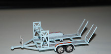 Remolque para transporte de carros con neumático de arrastre azul diecast diorama escala 1/64 luz verde suelto segunda mano  Embacar hacia Argentina