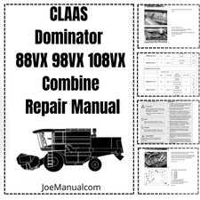 Claas Dominator 88VX 98VX 108VX Instrukcja naprawy kombajnów PDF na sprzedaż  PL