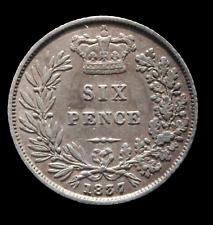 Sixpence 1837 for sale  WELLS