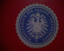 Siegelmarke ministerium elsass gebraucht kaufen  Deutschland