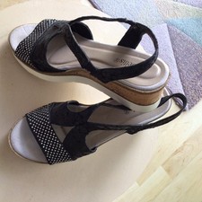 Damen sandale schwarz gebraucht kaufen  Marzling