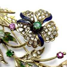Jugendstil diamant rubin gebraucht kaufen  Berlin