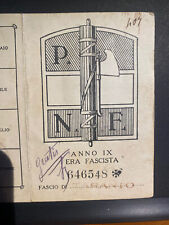 Tessera 1930 partito usato  Taranto