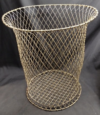 Antiga lata de lixo/cesta de lixo de malha de arame padrão diamante comprar usado  Enviando para Brazil