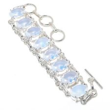 Brazalete de joyería de plata de ley 925 hecho a mano con piedras preciosas de ópalo de fuego tamaño 7-8" segunda mano  Embacar hacia Mexico