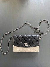 chanel black quilted bag for sale  BASILDON